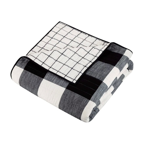 NEW Better Homes & Gardens Black Buffalo Plaid Cotton, Standard Sham (2 Counts) - Picture 2 of 7